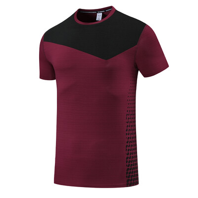 Sportske T muške printove Ljetne brzo sušeće majice za vježbanje za trčanje Modna majica s O izrezom Prozračna muška majica za trening