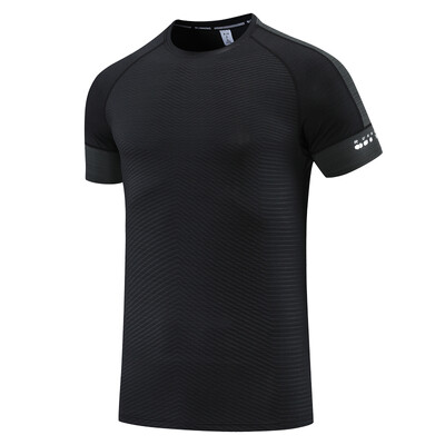 Sportske T muške printove Ljetne brzo sušeće majice za vježbanje za trčanje Modna majica s O izrezom Prozračna muška majica za trening