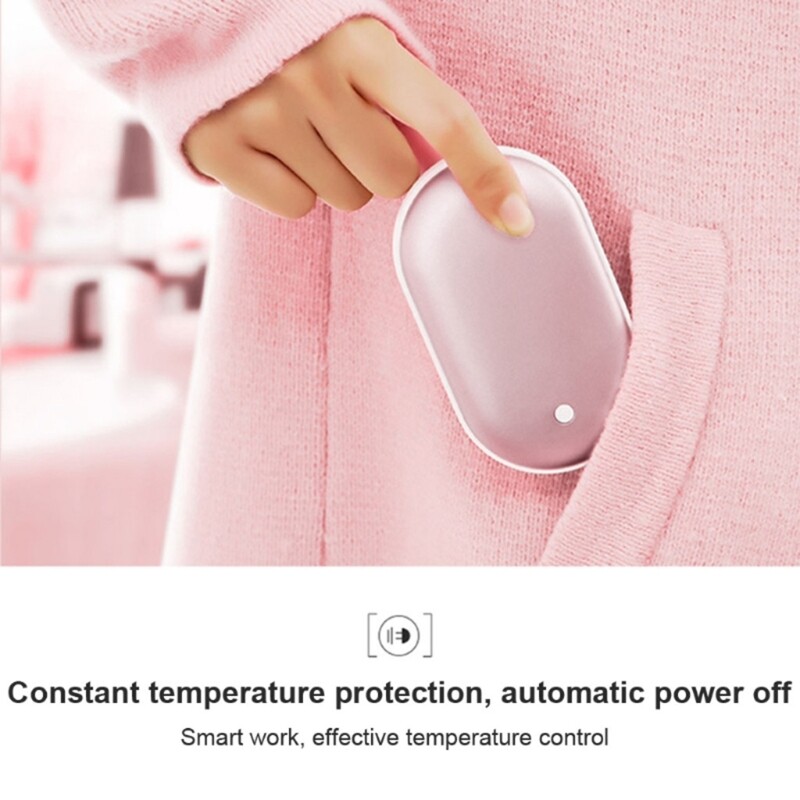 Prijenosni grijač za ruke, punjivi džepni grijač 2-u-1, USB grijač za punjenje, grijač za ruke velikog kapaciteta