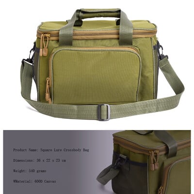 Torba za pribor za pecanje Vodootporna torba za kolut s varalicama za pecanje velikog kapaciteta Prijenosna torba za ribolov na rame za ribolov na otvorenom