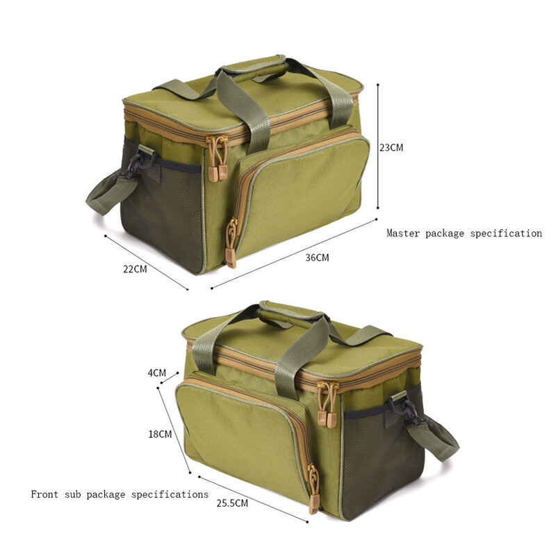 Torba za pribor za pecanje Vodootporna torba za kolut s varalicama za pecanje velikog kapaciteta Prijenosna torba za ribolov na rame za ribolov na otvorenom