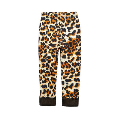 Zimske tople hlače za djevojčice, debele hlače s kariranim uzorkom cvjetnih boja duginih boja, ležerne tople rastezljive tajice, uske dječje hlače