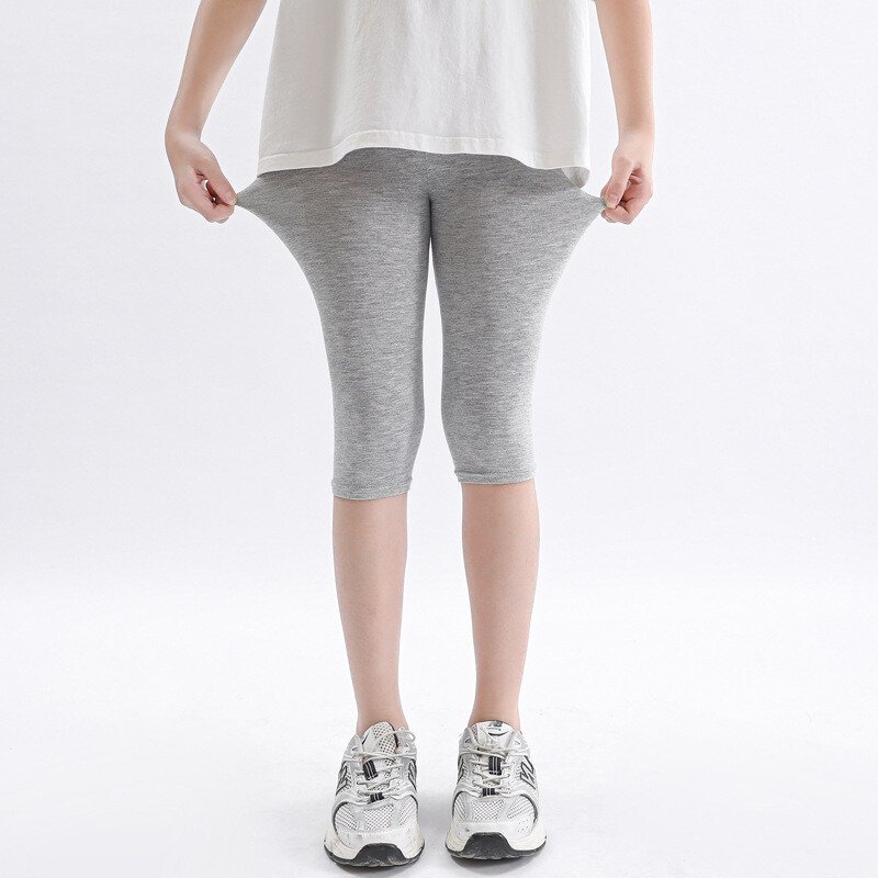 Dievčenské legíny, letné detské nohavice po kolená, bavlnené cukríkové farby, detské nohavice, spodná bielizeň pre tínedžerky, skrátené legíny