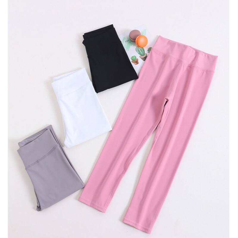 Ανοιξιάτικο κολάν γιόγκα για κοριτσάκια Solid παιδικό λεπτό καλσόν Φούτερ 2+y Παιδικό καθημερινό παντελόνι Φθινοπωρινό νήπιο Skinny Cropped παντελόνι