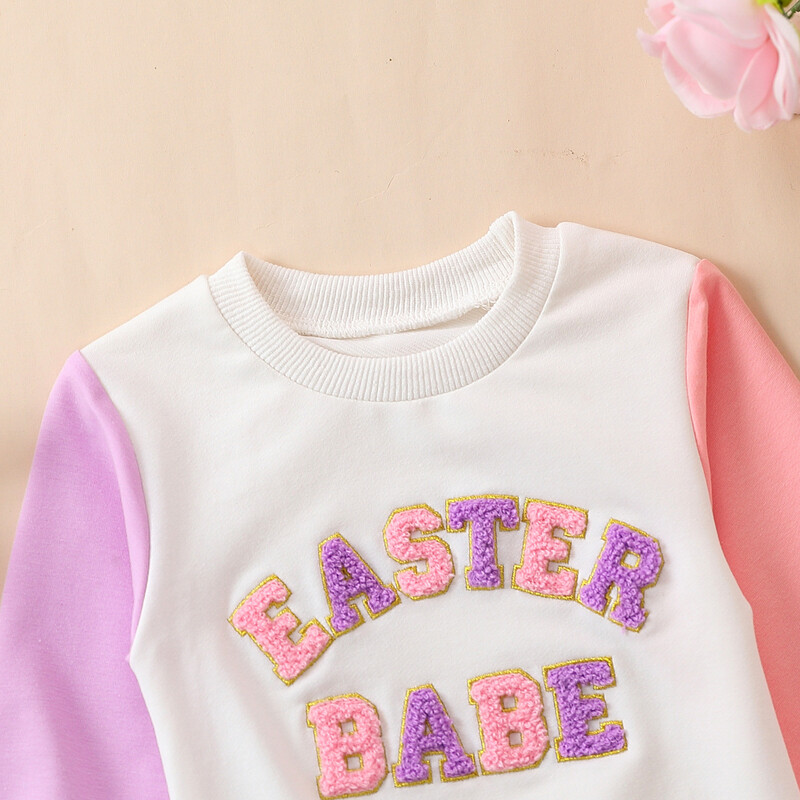 Mergaitėms ir berniukams pavasario ir rudens medvilninis ilgomis rankovėmis siuvinėtas megztinis, minkštas ir patogus, lengvai prižiūrimas