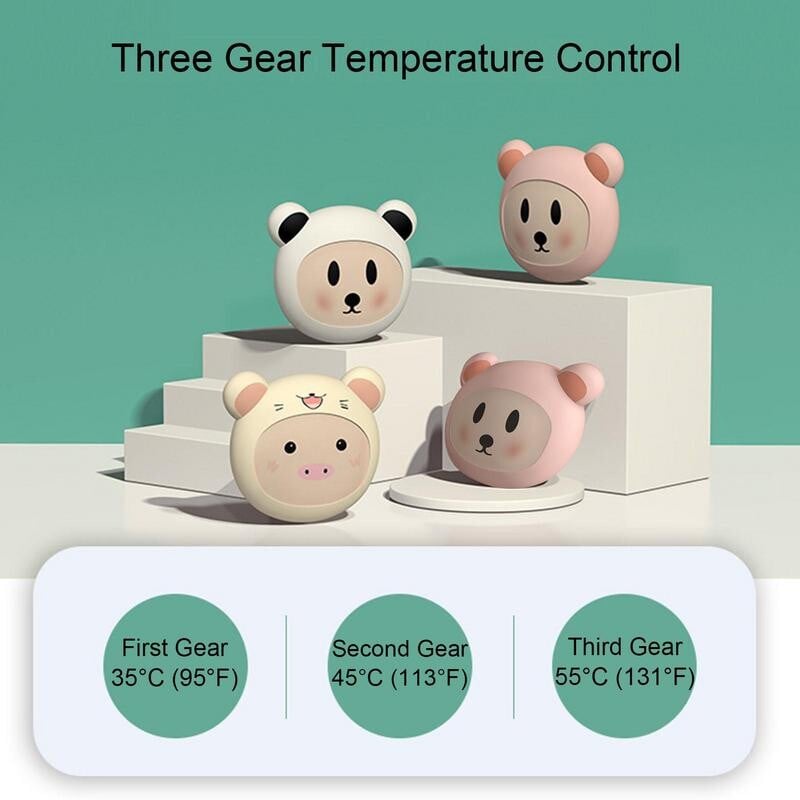 Rankų šildytuvai Įkraunamas Meškiukas Momentinis Kaitinamasis Kišeninis Karštas Paketas Saugus Žemos Temperatūros Pirštų Rankų Kūno Šildytuvas Kalėdos