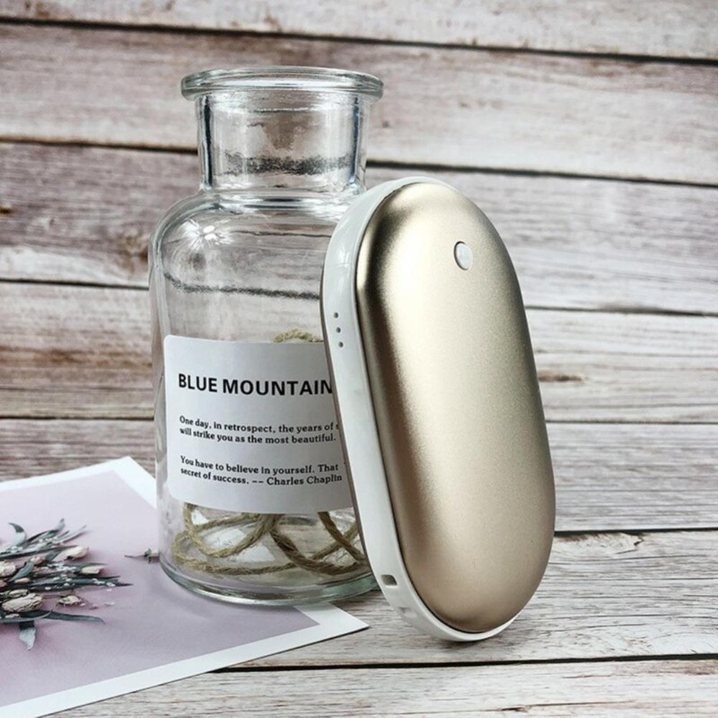 Rankų šildytuvo kišeninis šildymas žiemai, nešiojamas 5200 mAh USB įkraunamas maitinimo blokas Rankų šildytuvas elektrinis šildytuvo padėklo šildymas