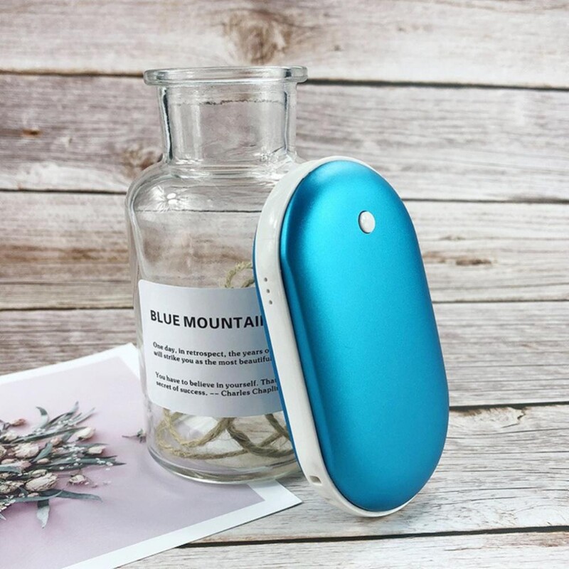 Rankų šildytuvo kišeninis šildymas žiemai, nešiojamas 5200 mAh USB įkraunamas maitinimo blokas Rankų šildytuvas elektrinis šildytuvo padėklo šildymas