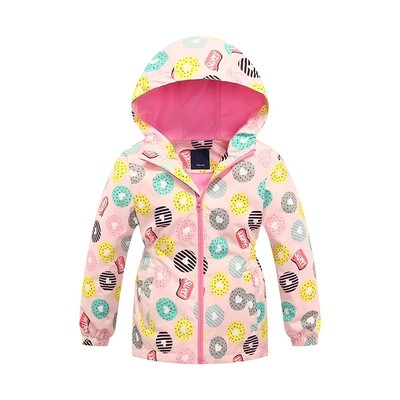 Dubbped Girls Polar Fleece Αδιάβροχο μπουφάν Άνοιξη Φθινόπωρο Παιδικά Παλτό Sport Casual Kids Unicorn Διώροφο αντιανεμικό
