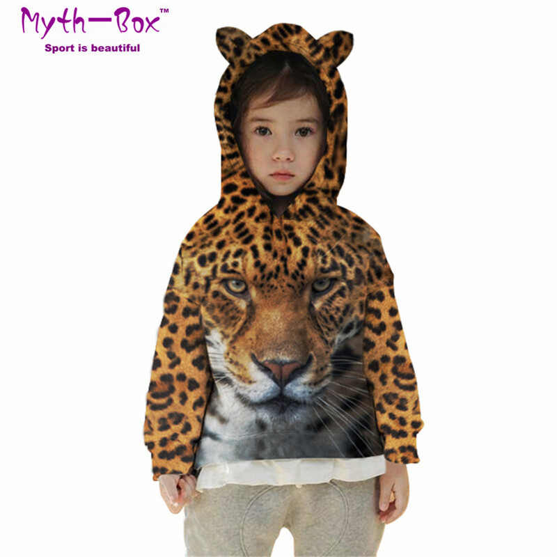 Rudens žiemos vaikiški megztiniai, leopardas, 3D spausdinimas, vaikiški megztiniai, jaunesniems vaikiški, megztiniai, 5–12 m. berniukų ir mergaičių megztiniai su gobtuvu