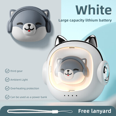 Încălzitor de mâini portabil 1800 Mah USB încărcare Power Bank Mini încălzitor de mâini reîncărcabil pentru iarnă în aer liber câine drăguț