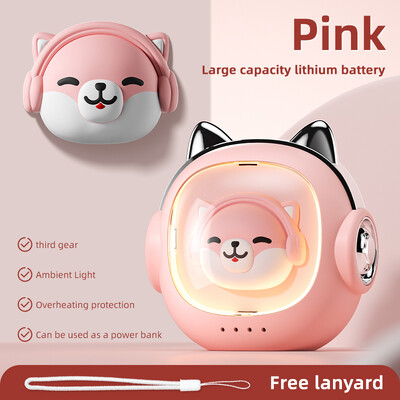 Încălzitor de mâini portabil 1800 Mah USB încărcare Power Bank Mini încălzitor de mâini reîncărcabil pentru iarnă în aer liber câine drăguț