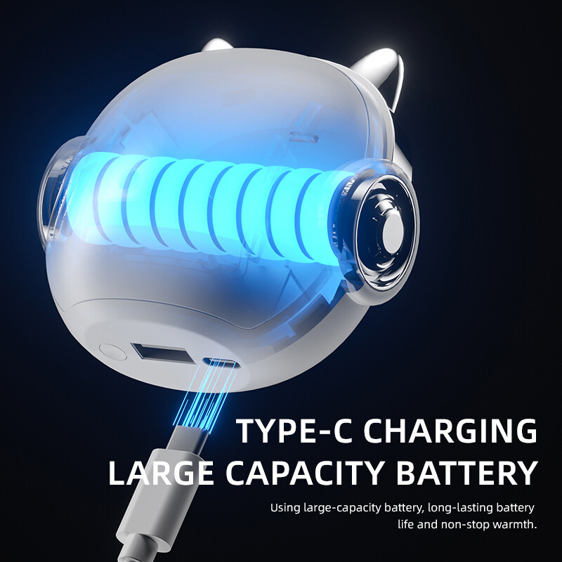 Încălzitor de mâini portabil 1800 Mah USB încărcare Power Bank Mini încălzitor de mâini reîncărcabil pentru iarnă în aer liber câine drăguț