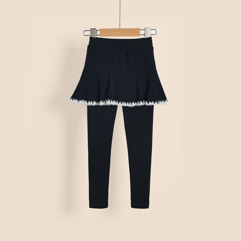 Detské legíny so sukňou, bavlnené volánové sukne a nohavice, jar/jesen, teplé dievčenské pančuchy, nohavice, nové pre deti od 3 do 11 rokov