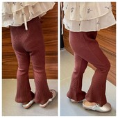 Copii Fete Pantaloni evazați Bebeluși Fete Pantaloni skinny cu elasticitate cu talie înaltă Primăvară Vară Pantaloni cu picioare largi pentru copii Îmbrăcăminte pentru fete