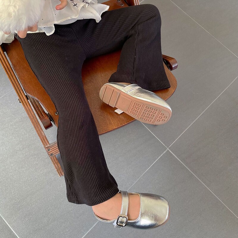 Copii Fete Pantaloni evazați Bebeluși Fete Pantaloni skinny cu elasticitate cu talie înaltă Primăvară Vară Pantaloni cu picioare largi pentru copii Îmbrăcăminte pentru fete