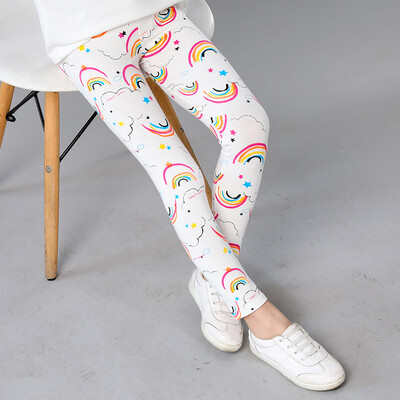 Colanți pentru fete de 3-10 ani pentru copii Pantaloni elastici până la gleznă Colanți subțiri Colanți moale, confortabili, imprimați, Pantaloni pentru copii
