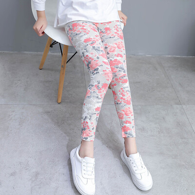 Colanți pentru fete de 3-10 ani pentru copii Pantaloni elastici până la gleznă Colanți subțiri Colanți moale, confortabili, imprimați, Pantaloni pentru copii