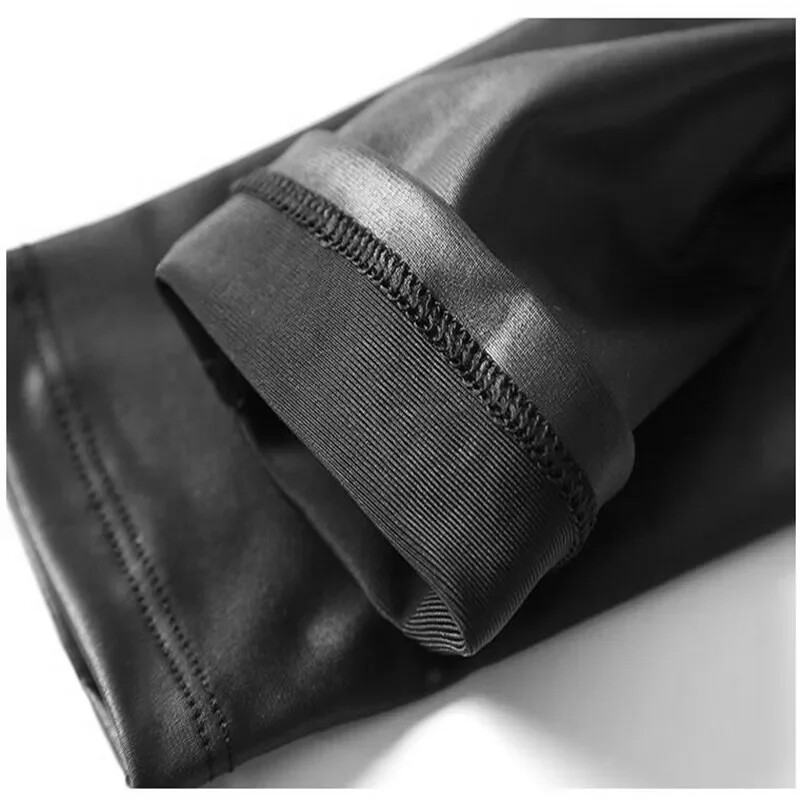 Άνοιξη Φθινόπωρο Παιδικά Παντελόνια Κορίτσια PU Δερμάτινο Μολύβι Παντελόνι Παιδιά Skinny Μαύρο Απομίμηση Δερμάτινο Κολάν Κοριτσίστικα Παντελόνια