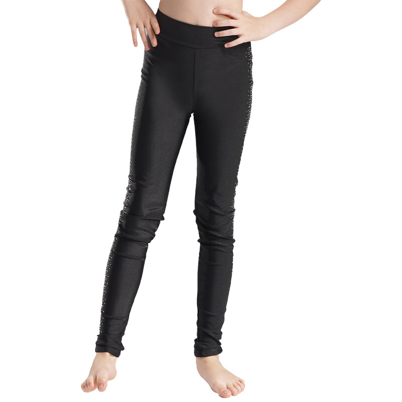 Παιδικά Κορίτσια Sparkly Rhinestones Φιγούρα Παντελόνι για πατινάζ στον πάγο Καλσόν Κολάν μπαλέτου χορού γυμναστικής γυμναστικής Στολή διαγωνισμού