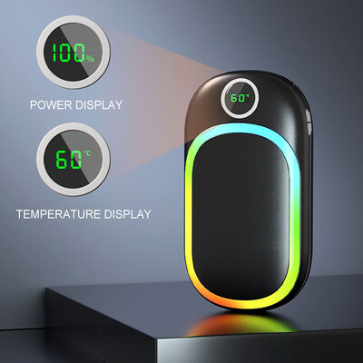 10000mAh USB uzlādējams āra roku sildītājs 12 maks. sildīšanas laiks roku sildītāji Power Bank Silta Ziemassvētku dāvana vīriešiem sievietēm, bērniem