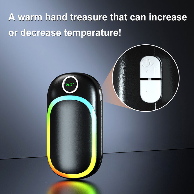 Încălzitor de mână în aer liber reîncărcabil cu USB 10000mAh 12 Timp maxim de încălzire Încălzitoare de mâini Power Bank Cadou cald de Crăciun pentru bărbați, femei, copii