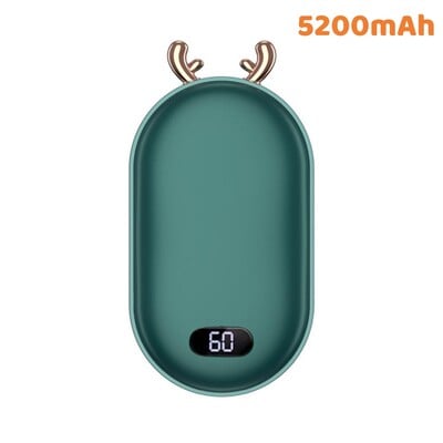 Încălzitoare de mâini de buzunar 2 în 1 Bănci de alimentare 10000 mAh Afișare temperatură baterie și cadou de Crăciun reglabil Încălzitoare portabile de mâini