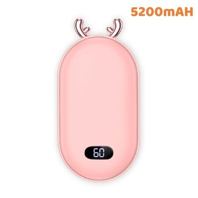 Încălzitoare de mâini de buzunar 2 în 1 Bănci de alimentare 10000 mAh Afișare temperatură baterie și cadou de Crăciun reglabil Încălzitoare portabile de mâini