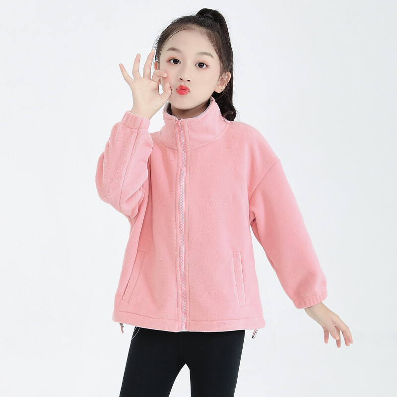 Chlapčenská dievčenská ľahká nepremokavá flísová pláštenka s kapucňou, strečový strih, turistická vetrovka, kabát, kardigan, vrchné oblečenie, 3-v-1 bunda