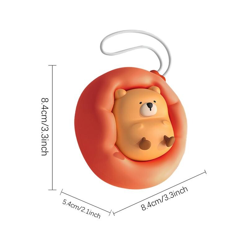 Prenosný ohrievač rúk s kresleným medveďom, nabíjací poklad, roztomilý vreckový ohrievač rúk s 2 úrovňami teploty, zimné potreby