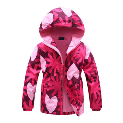 Ανοιξιάτικο μπουφάν για κορίτσια Παιδικά Flower Fleece Ρούχα Κοριτσίστικα Παλτό Αντιανεμικό Εξωτερικό Παιδικό Polar Fleece Αντιανεμικό 3-12Τ