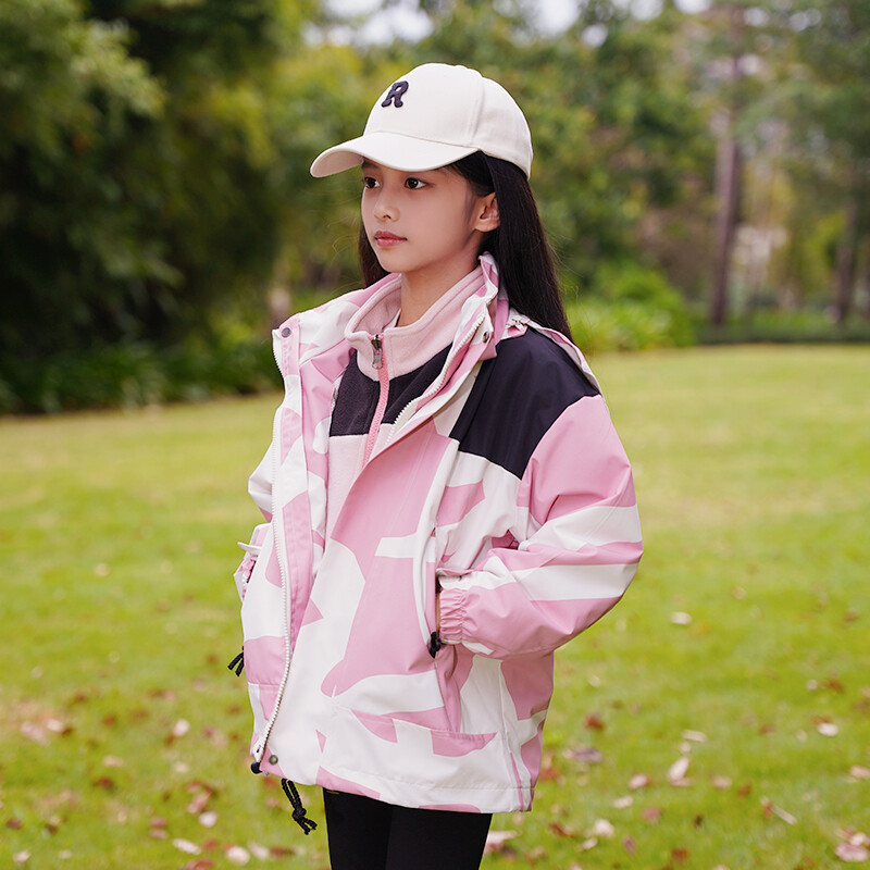 Căptușeală detașabilă îngroșată pentru copii Lână caldă de iarnă în aer liber, rezistentă la vânt, impermeabilă, de ploaie, ușoară, bărbați, femei, jachetă 3 în 1