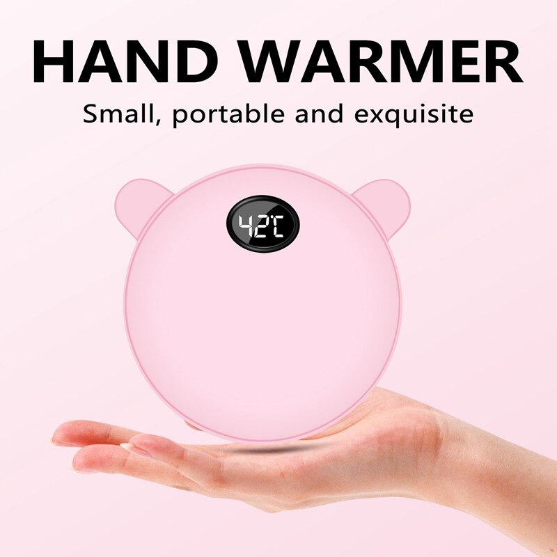 Újratölthető kézmelegítők, 5200Mah elektromos hordozható zsebmelegítő/Power Bank, szabadtéri sportokhoz Nagyszerű ajándékok hölgyeknek