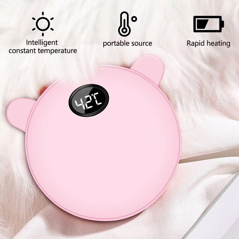 Újratölthető kézmelegítők, 5200Mah elektromos hordozható zsebmelegítő/Power Bank, szabadtéri sportokhoz Nagyszerű ajándékok hölgyeknek