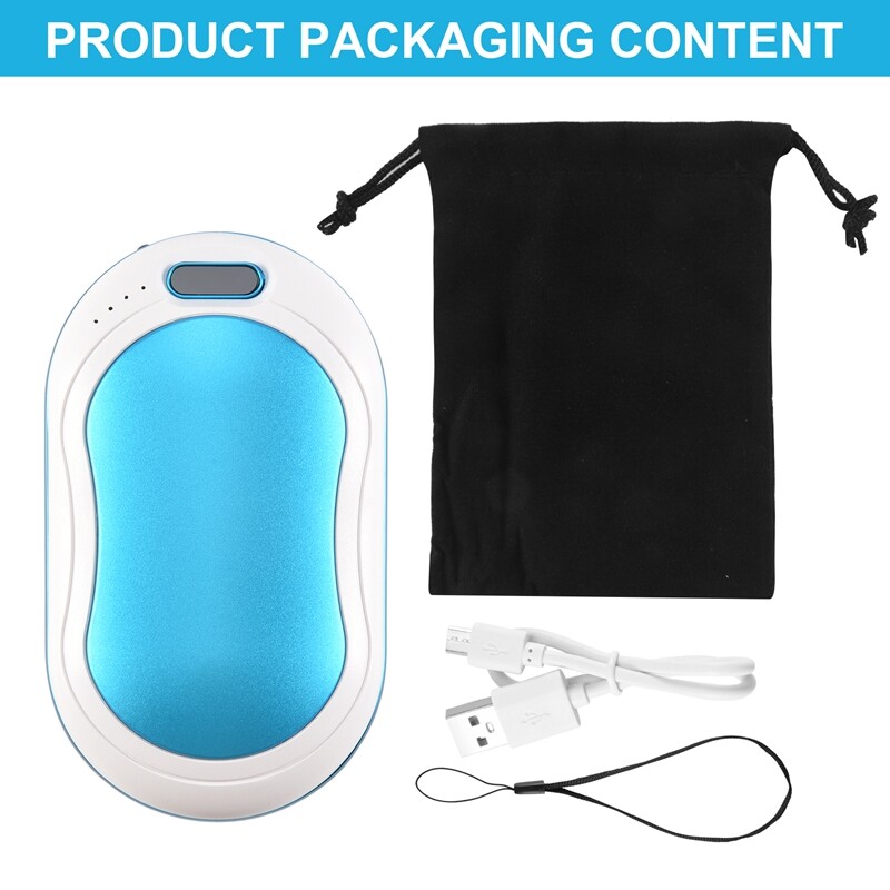 Încălzitoare de mâini reîncărcabile, 10000 Mah electric portabil de buzunar de călătorie pentru camping, Power Bank