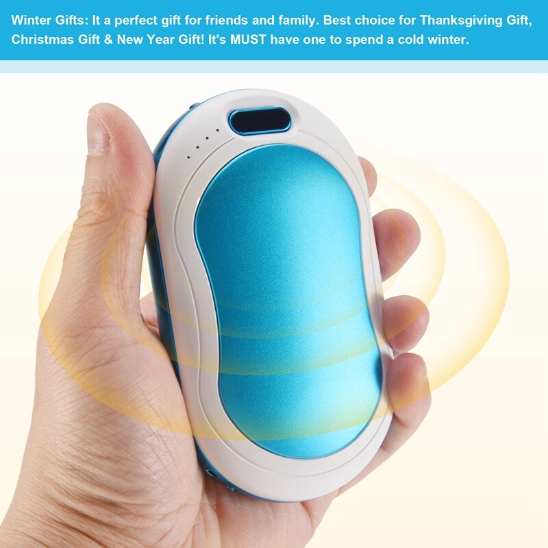 Încălzitoare de mâini reîncărcabile, 10000 Mah electric portabil de buzunar de călătorie pentru camping, Power Bank