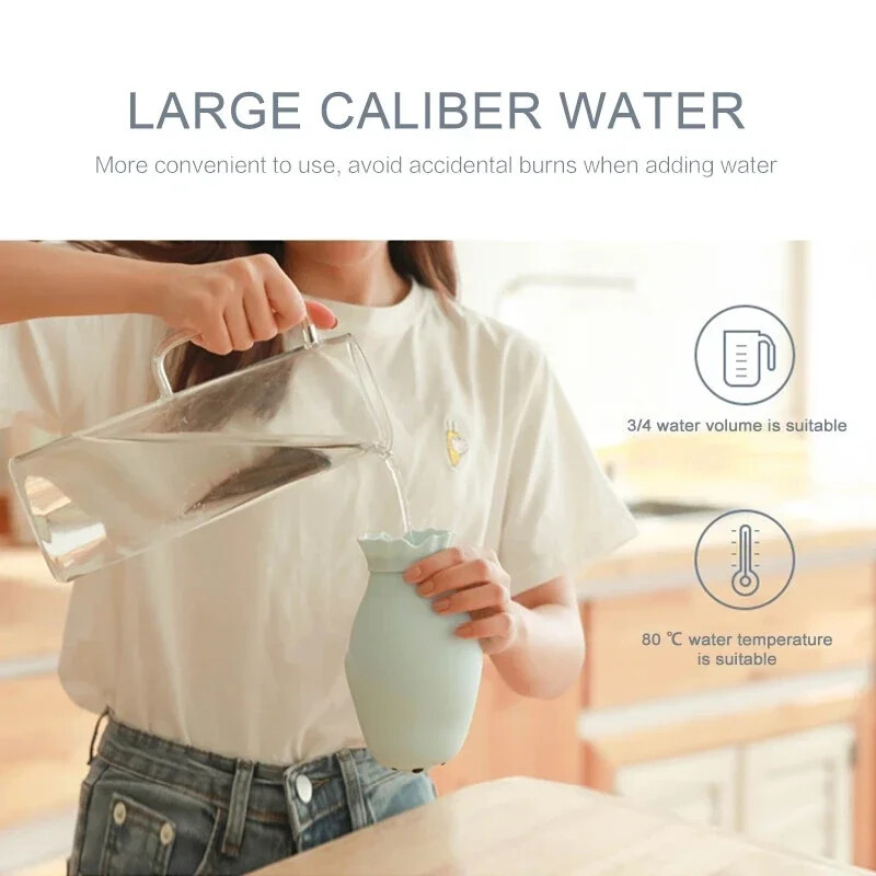 Vrecko na horúcu vodu 450ml Prenosné roztomilé kreslené ruky Teplé silikónové tesnenie Mini fľaše na horúcu vodu pre dievčatá Vrecko na ruku a nohy Vrecká na horúcu vodu