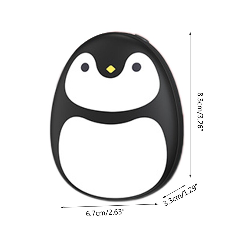 2022 Mini încălzitor electric portabil pentru mâini, animal drăguț din desene animate, reîncărcabil prin USB, 4000 mAh, încărcător, încălzitor de iarnă de buzunar