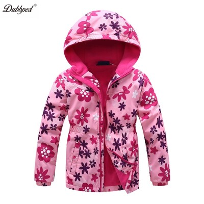 Dubbped Boys Girls Striukės nuo lietaus Lengvos vandeniui atsparios Unicorn gobtuvu su vilnos pamušalu lietpaltis nuo vėjo striukė vaikams 3-14Y