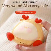 Nový ohrievač rúk pre domáce zvieratá, prenosný kreslený teplý ohrievač rúk pre bábätká, USB 2 v 1 elektrický ohrievač rúk, powerbanka, zimné darčeky