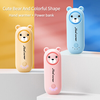Aranyos Power Bank kézmelegítő Újratölthető hordozható USB kézmelegítő Mini elektromos kézmelegítő Születésnapi karácsonyi ajándékok gyerekeknek