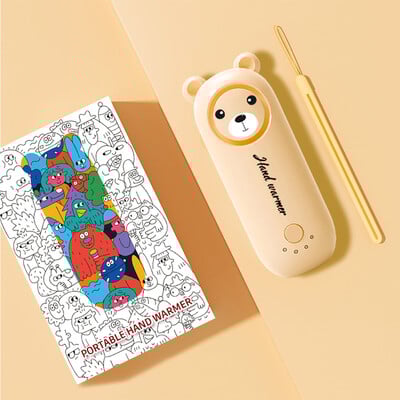 Roztomilý ohrievač rúk Power Bank, nabíjateľný prenosný USB ohrievač rúk, mini elektrický ohrievač rúk, detské narodeninové vianočné darčeky