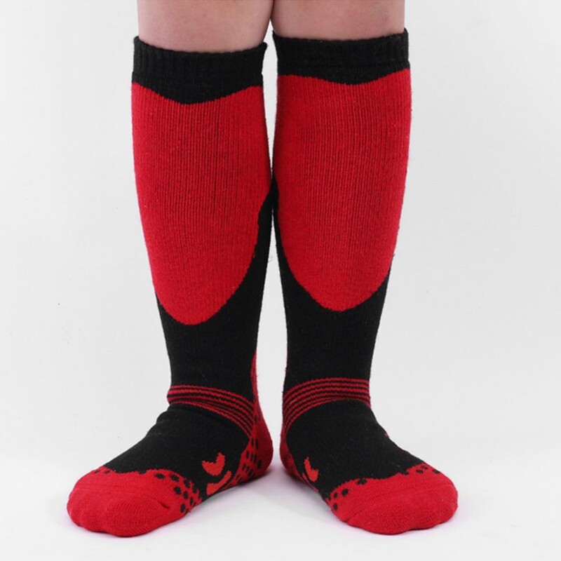 Detské lyžiarske ponožky absorbujúce pot, detské zimné lyžiarske ponožky, termálne dlhé bavlnené ponožky pre chlapcov a dievčatá, teplé na lyžovanie