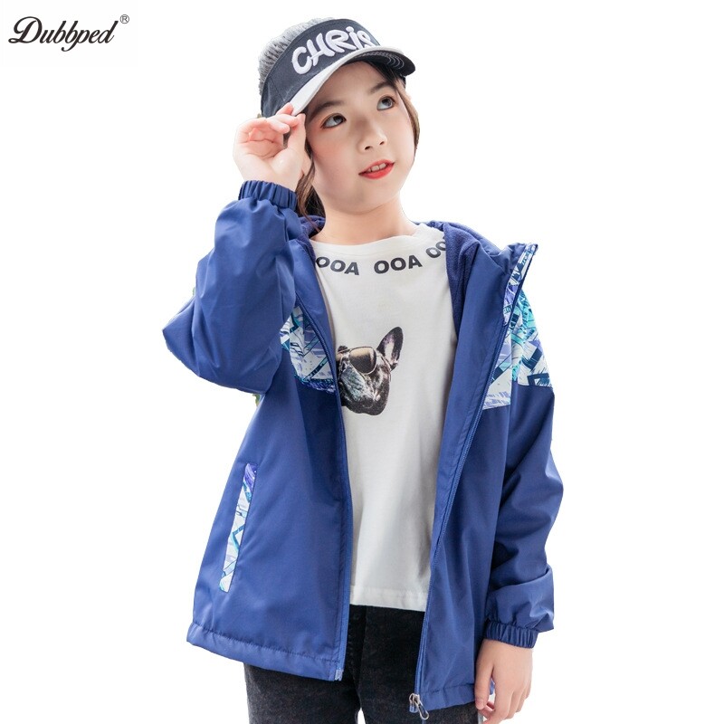 Dubpped Detské vrchné oblečenie Chlapčenské kabáty Jarná jeseň Športová flísová bunda s dlhým rukávom Nepremokavá kapucňa Pršiplášť Vetrovka Oblečenie