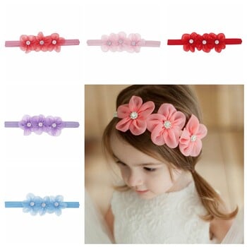 2019 New Baby Three Little Flowers and Diamond Hair Band για Παιδικά Κορίτσια Χαριτωμένα φωτογραφικά κορδέλες και αξεσουάρ μαλλιών