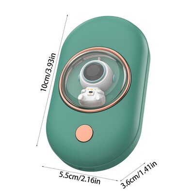 500 mAh žieminis elektrinis rankų šildytuvas, nešiojamas animacinių filmų Spaceman kišeninis rankų šildytuvas, 2 šildymo lygis, reguliuojamas greitas šildymas