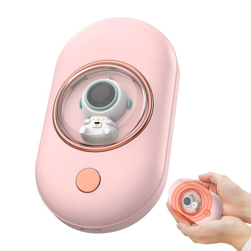 500 mAh žieminis elektrinis rankų šildytuvas, nešiojamas animacinių filmų Spaceman kišeninis rankų šildytuvas, 2 šildymo lygis, reguliuojamas greitas šildymas