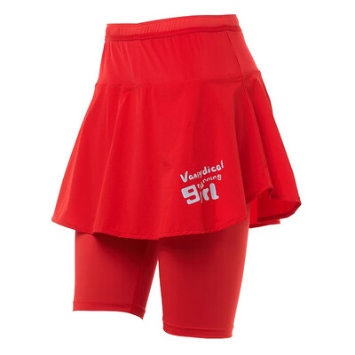 Vasaras jauni divdaļīgi ilūzijas šorti Sieviešu sporta svārku odere Antiekspozīcijas rīta skriešanai Fitness Quick Dry Jogas bikses