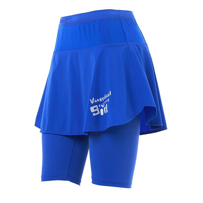 Vasaras jauni divdaļīgi ilūzijas šorti Sieviešu sporta svārku odere Antiekspozīcijas rīta skriešanai Fitness Quick Dry Jogas bikses