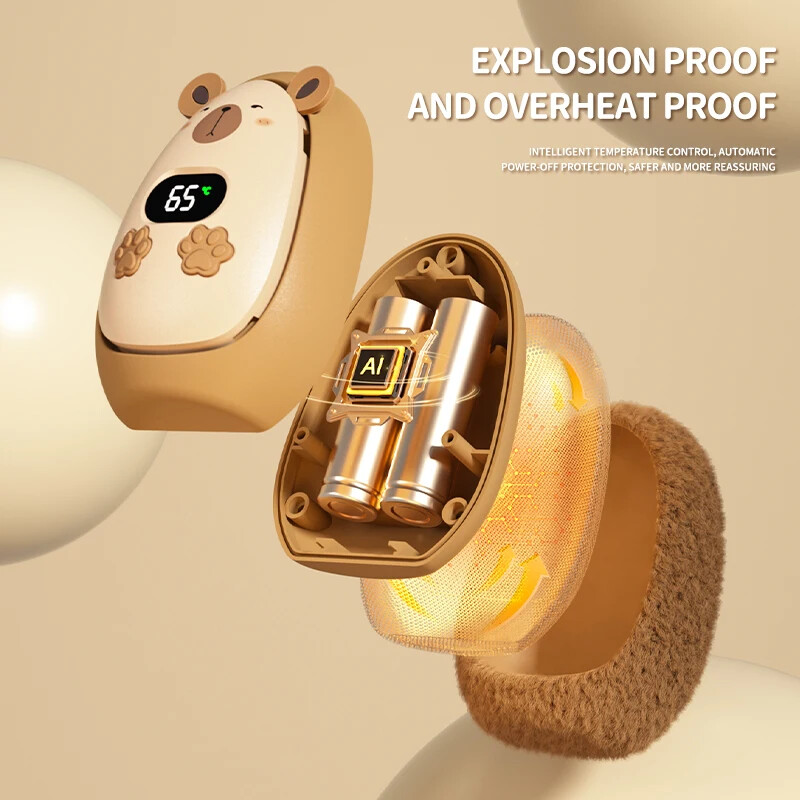 2024 m. Naujas Animacinis Išmanusis Pliušinis Rankų Šildytuvas Mini Nešiojamas Šiltų Rankų Elektrinis Šildytuvas Lauko Šildytuvai Įkraunami šildytuvai Šildymas